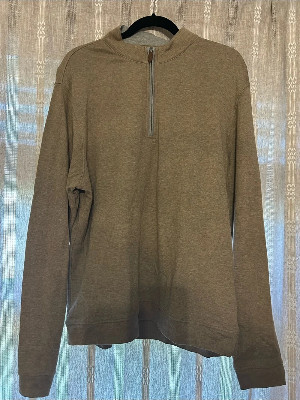johnnie-O Men's Quarter-Zip Pullover - Light Taupe